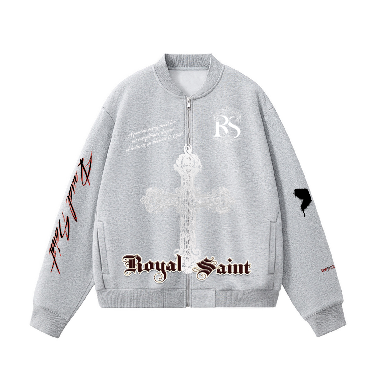Unisex Heavyweight Fleece Zip-Up Baseball Jacket (360GSM)