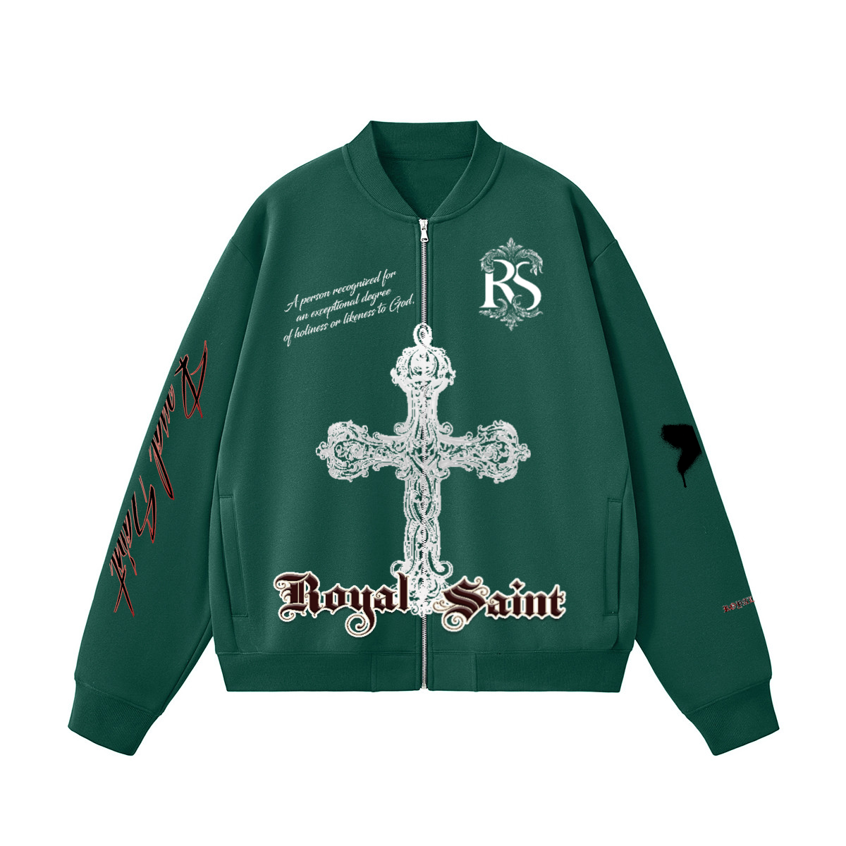 Unisex Heavyweight Fleece Zip-Up Baseball Jacket (360GSM)