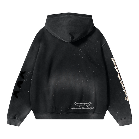 Heavyweight Vintage Wash Frayed Fleece Hoodie (360GSM)