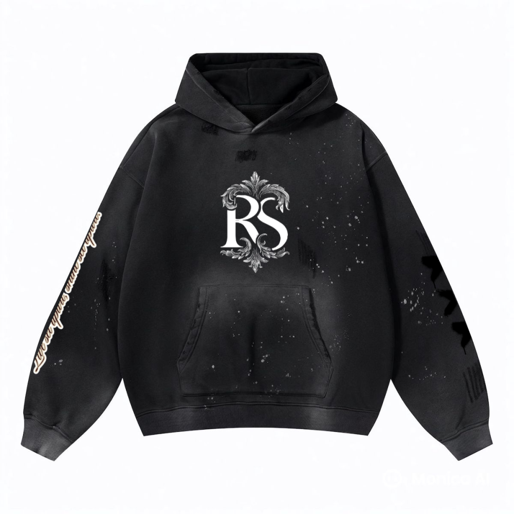 Heavyweight Vintage Wash Frayed Fleece Hoodie (360GSM)