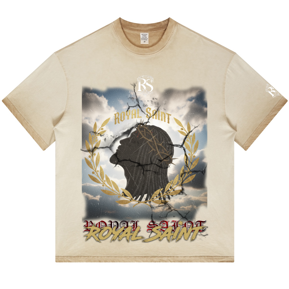 Dopamine Dressing Heavyweight Washed Gradient Stir Fried T-shirt(255GSM)