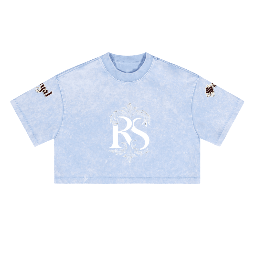 Heavyweight Washed Loose-Fit Cropped Crewneck T-Shirt (230GSM)