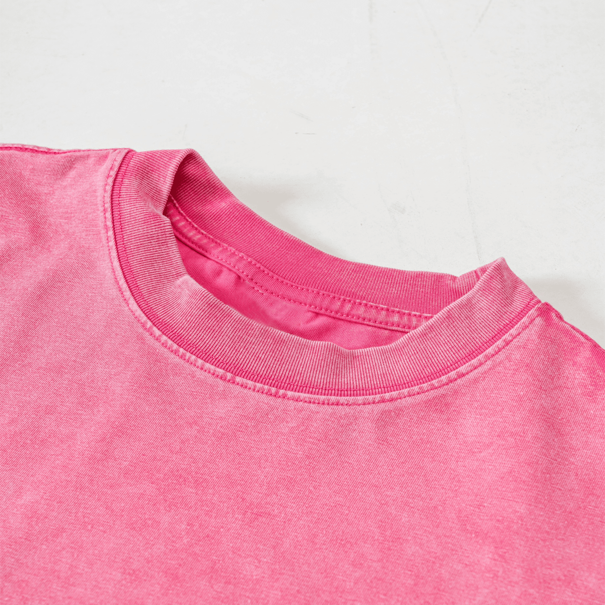 Washed Loose Fit Cropped Crewneck T-shirt(230GSM)