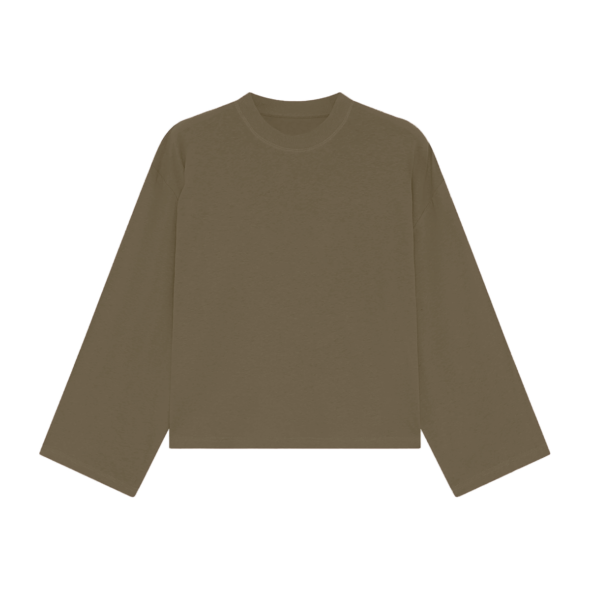 Unisex Heavyweight 100% Combed Cotton Cropped Long-Sleeve T-Shirt (305GSM)