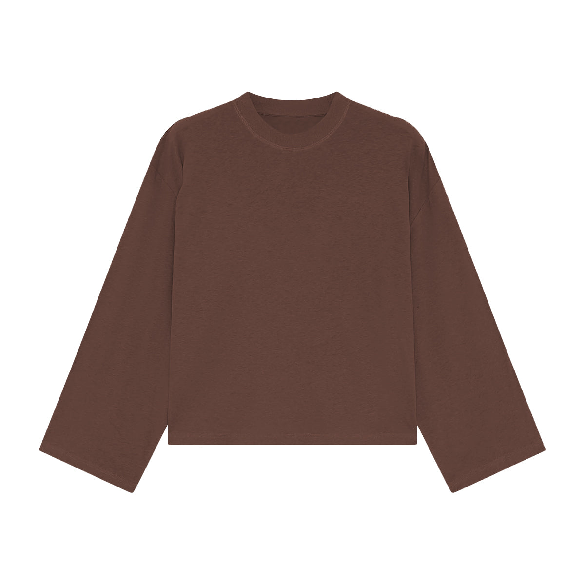 Unisex 100% Combed Cotton Cropped Long Sleeve T-shirt (305 GSM)