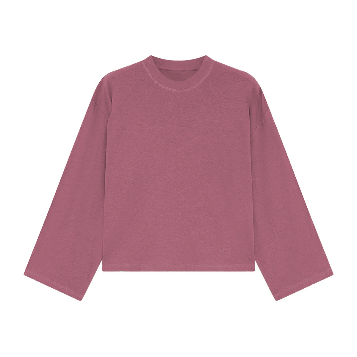 Unisex 100% Combed Cotton Cropped Long Sleeve T-shirt (305 GSM)