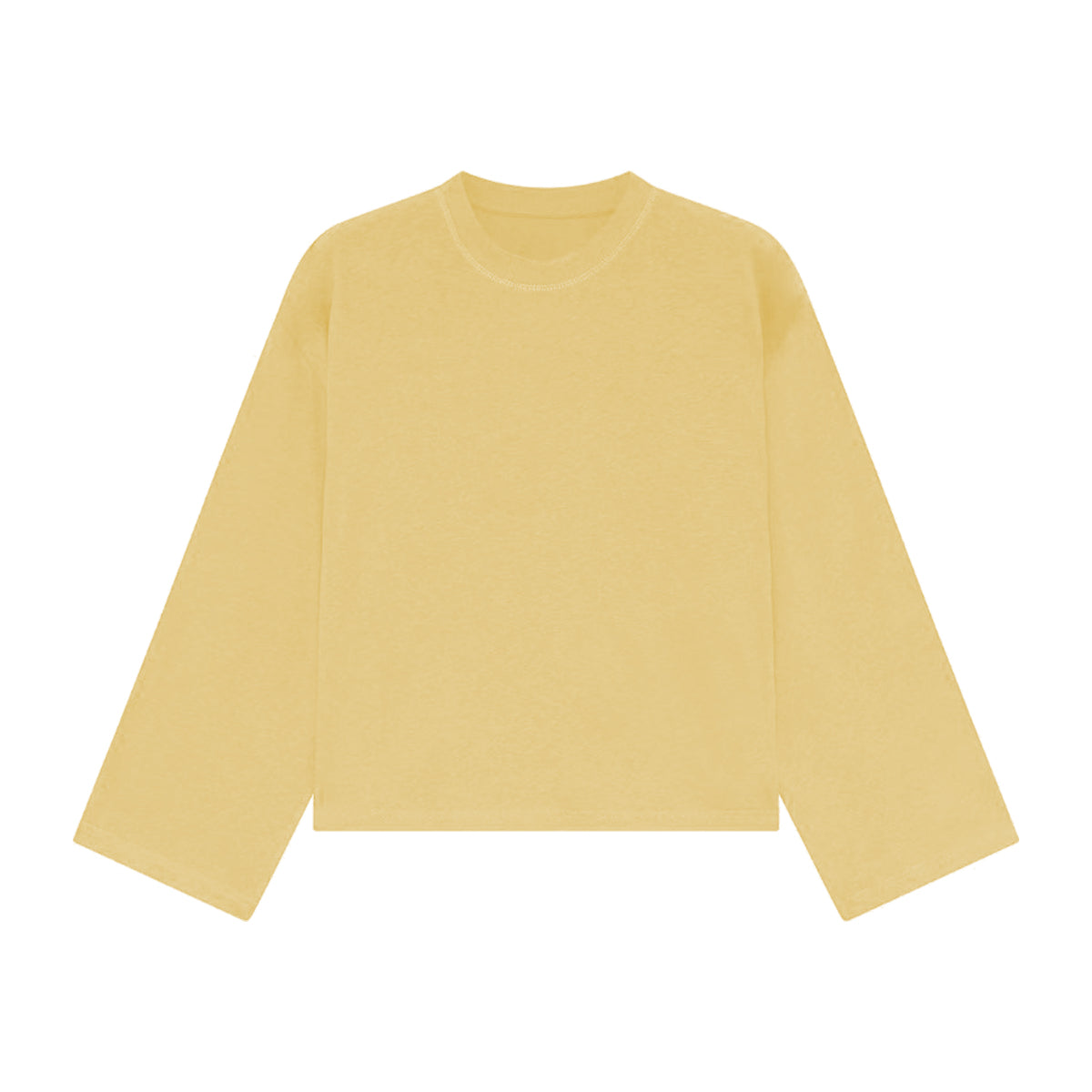 Unisex 100% Combed Cotton Cropped Long Sleeve T-shirt (305 GSM)