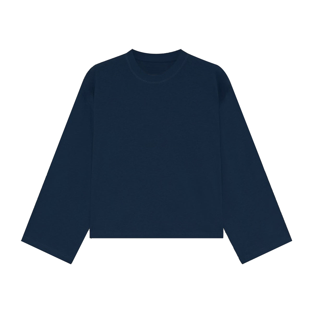 Unisex 100% Combed Cotton Cropped Long Sleeve T-shirt (305 GSM)