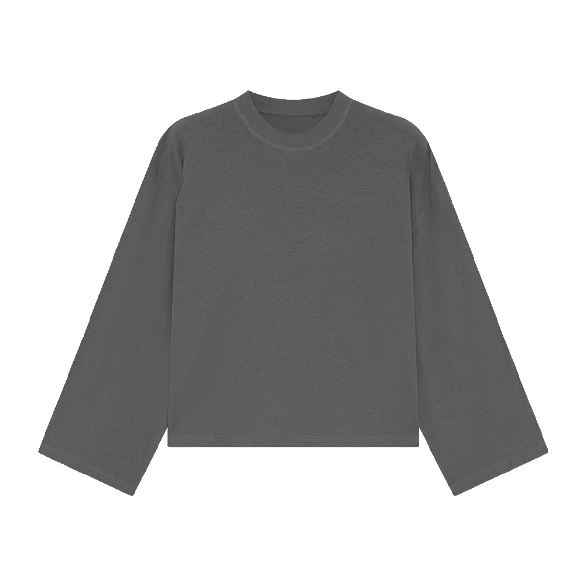 Unisex Heavyweight 100% Combed Cotton Cropped Long-Sleeve T-Shirt (305GSM)