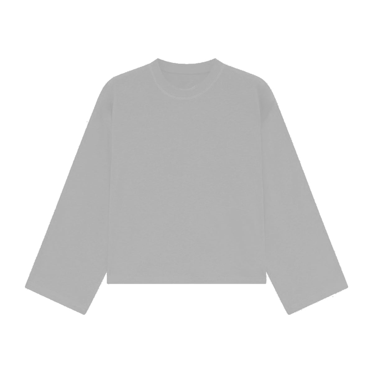 Unisex 100% Combed Cotton Cropped Long Sleeve T-shirt (305 GSM)