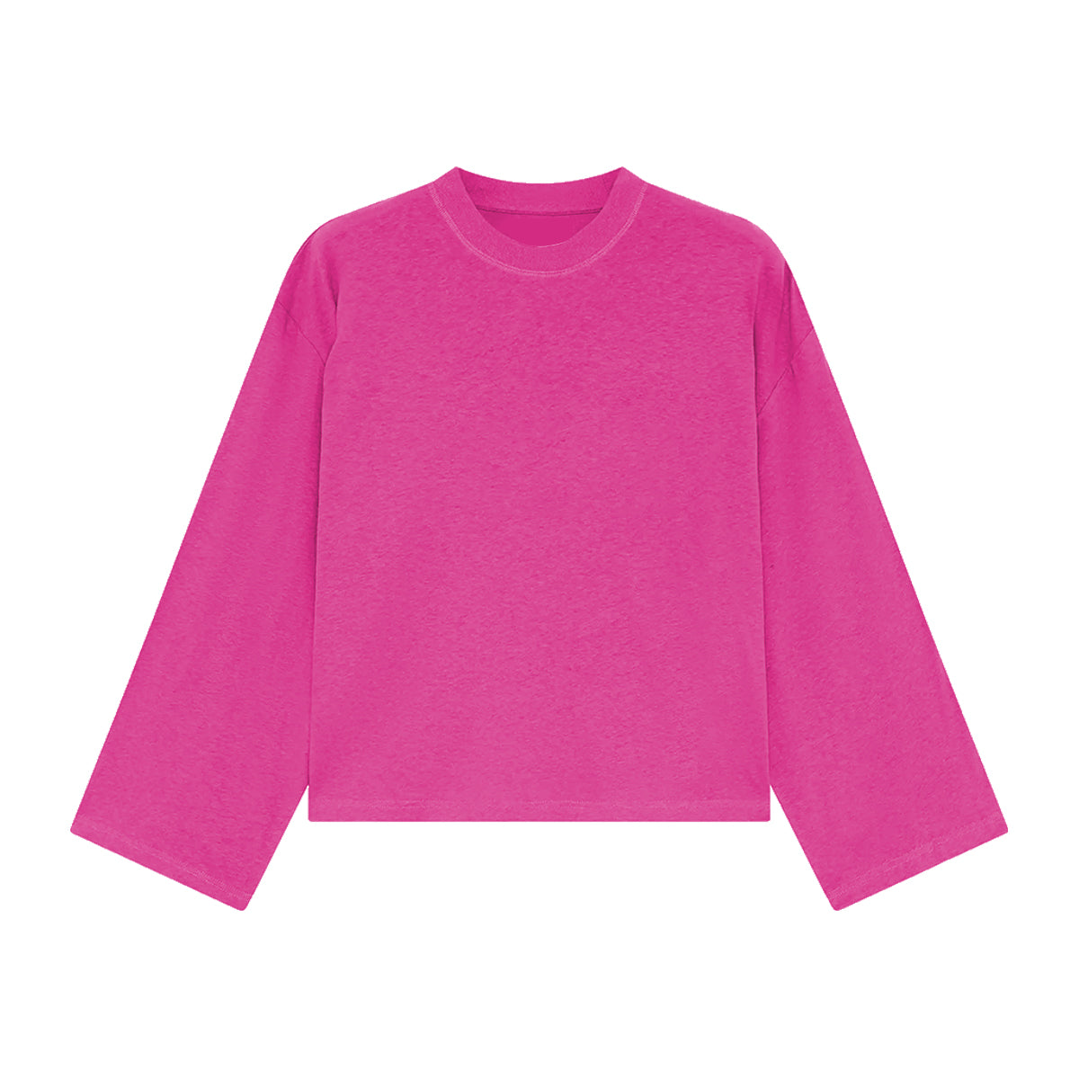 Unisex Heavyweight 100% Combed Cotton Cropped Long-Sleeve T-Shirt (305GSM)