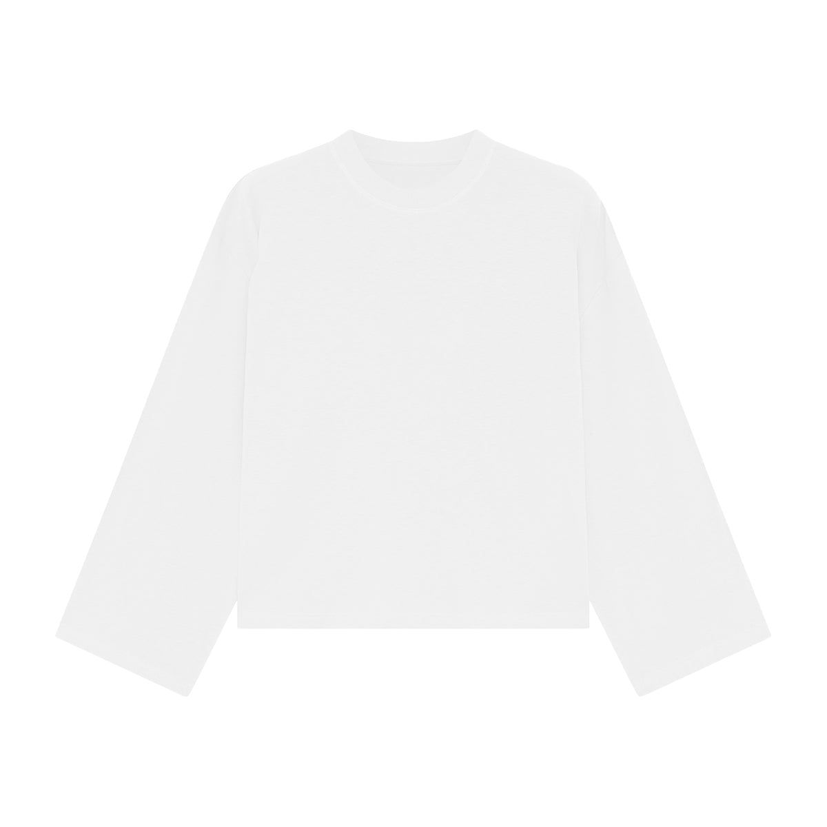Unisex 100% Combed Cotton Cropped Long Sleeve T-shirt (305 GSM)