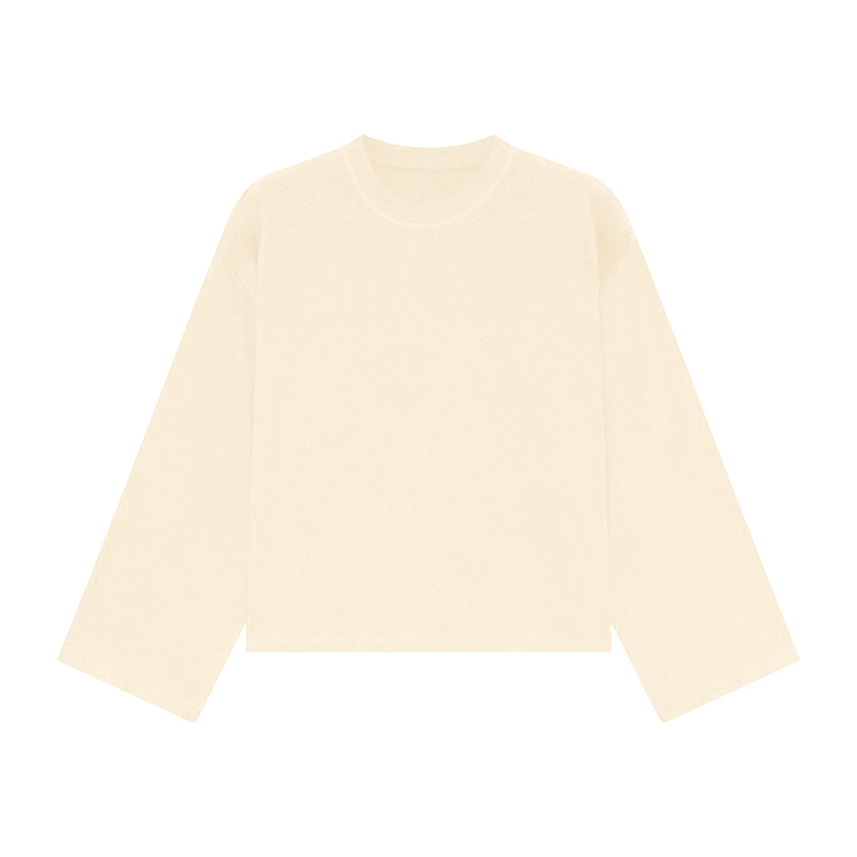 Unisex 100% Combed Cotton Cropped Long Sleeve T-shirt (305 GSM)