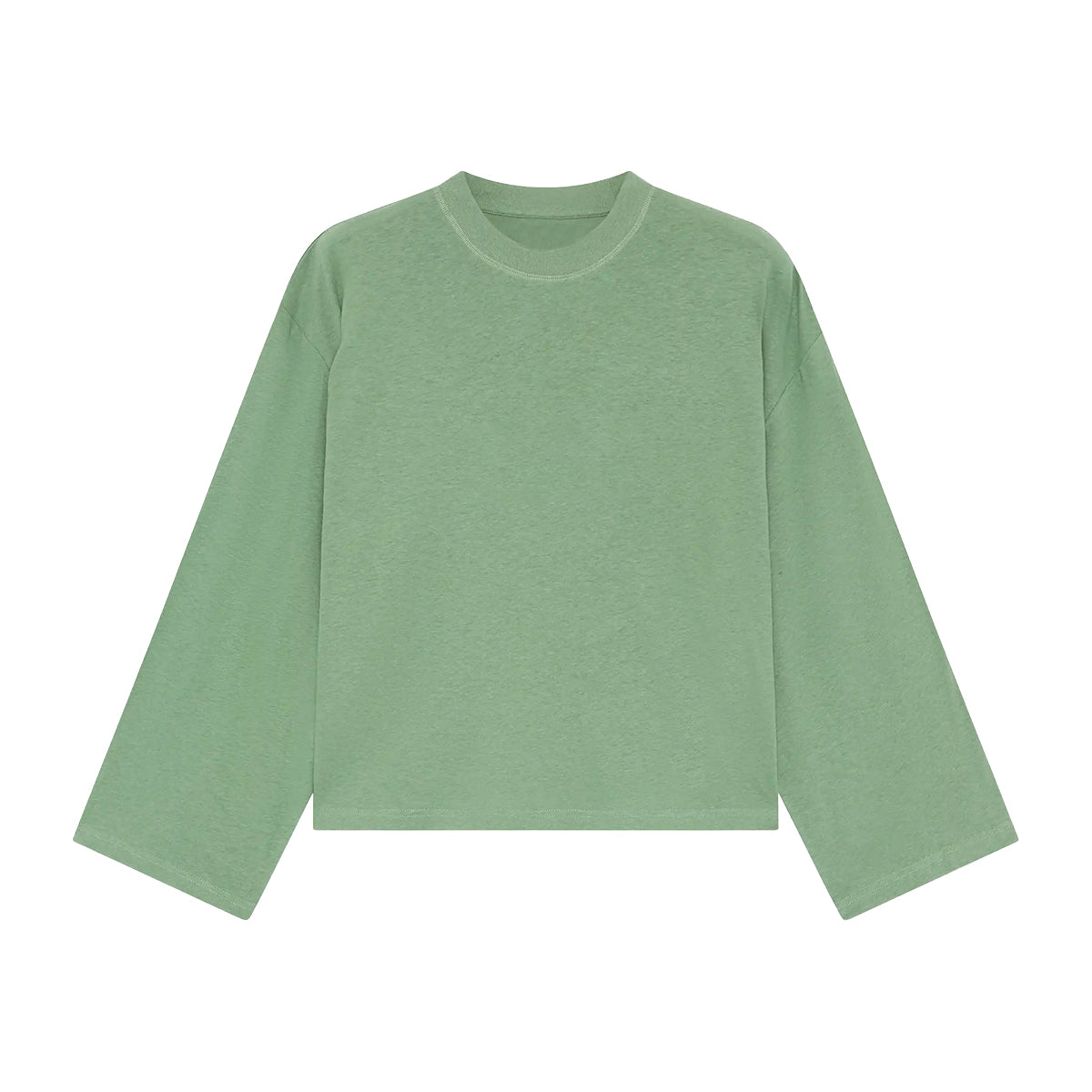 Unisex 100% Combed Cotton Cropped Long Sleeve T-shirt (305 GSM)