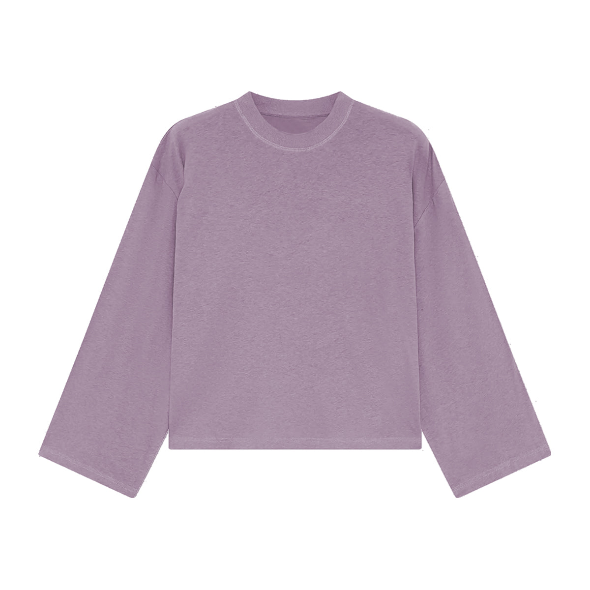 Unisex 100% Combed Cotton Cropped Long Sleeve T-shirt (305 GSM)