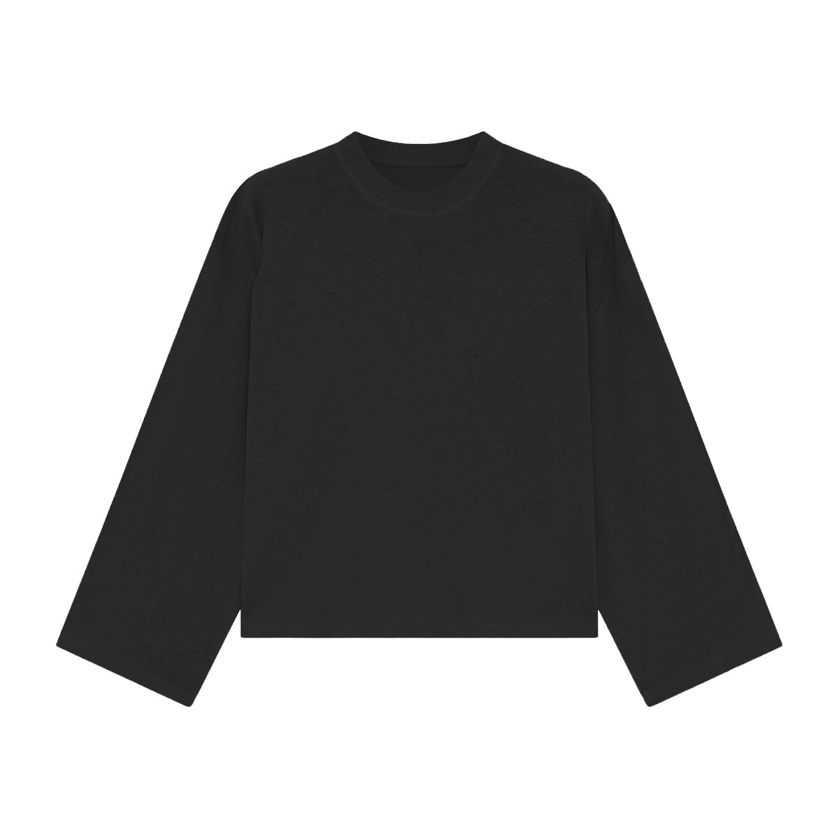 Unisex 100% Combed Cotton Cropped Long Sleeve T-shirt (305 GSM)