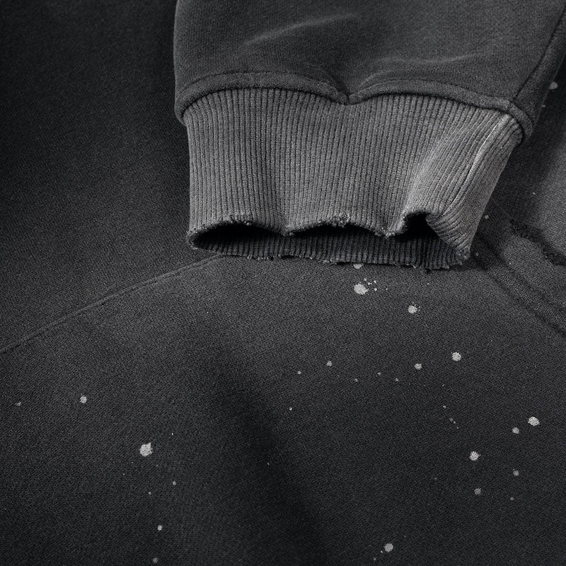 Heavyweight Vintage Wash Frayed Fleece Hoodie (360GSM)