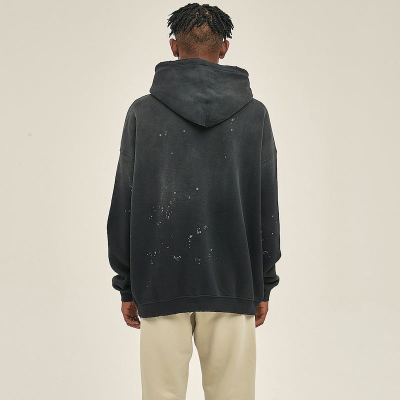 Heavyweight Vintage Wash Frayed Fleece Hoodie (360GSM)