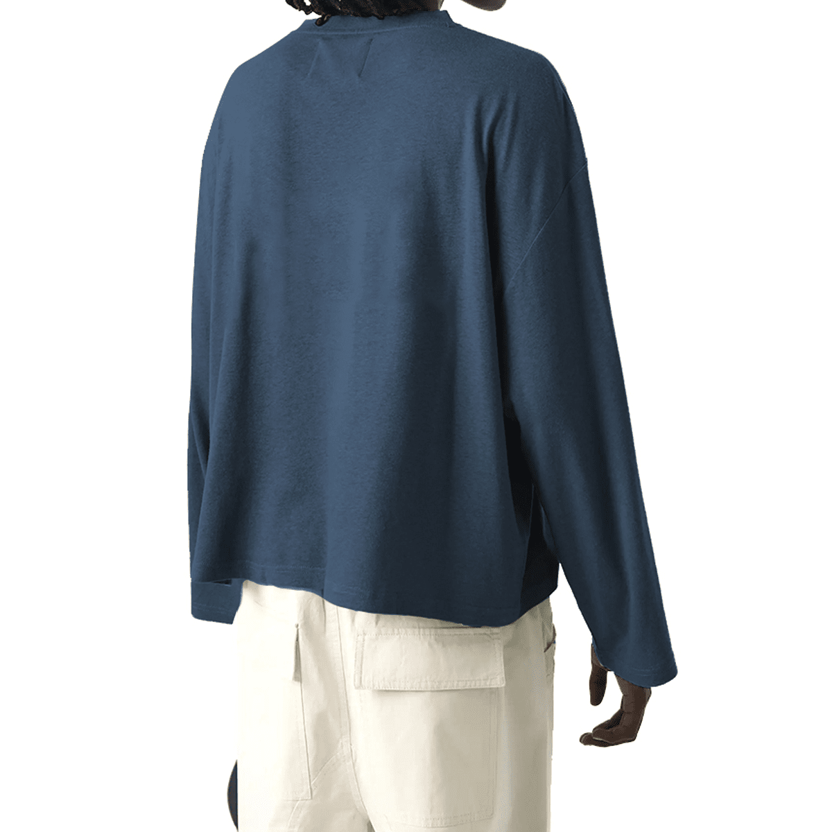 Unisex 100% Combed Cotton Cropped Long Sleeve T-shirt (305 GSM)