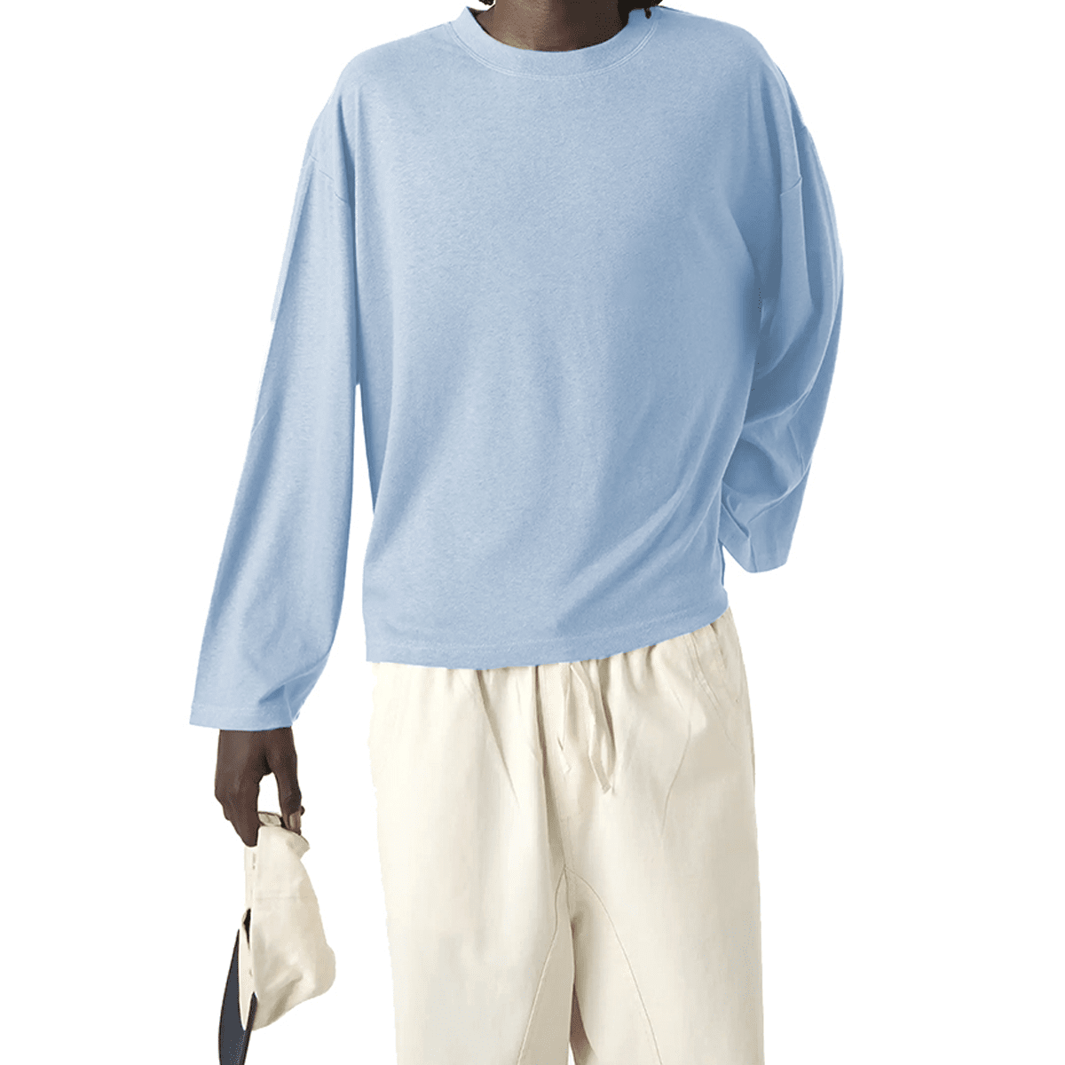 Unisex 100% Combed Cotton Cropped Long Sleeve T-shirt (305 GSM)