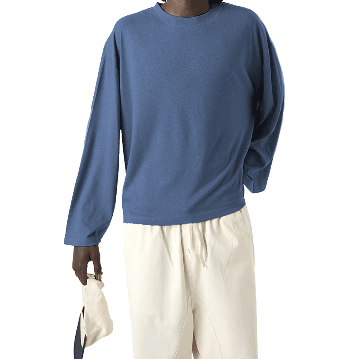Unisex 100% Combed Cotton Cropped Long Sleeve T-shirt (305 GSM)